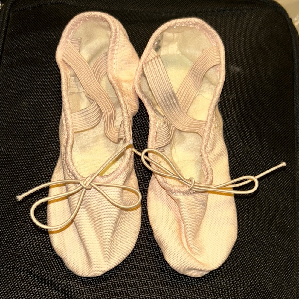 Pink Ballet shoes with Flexible Soles and Elastic Straps